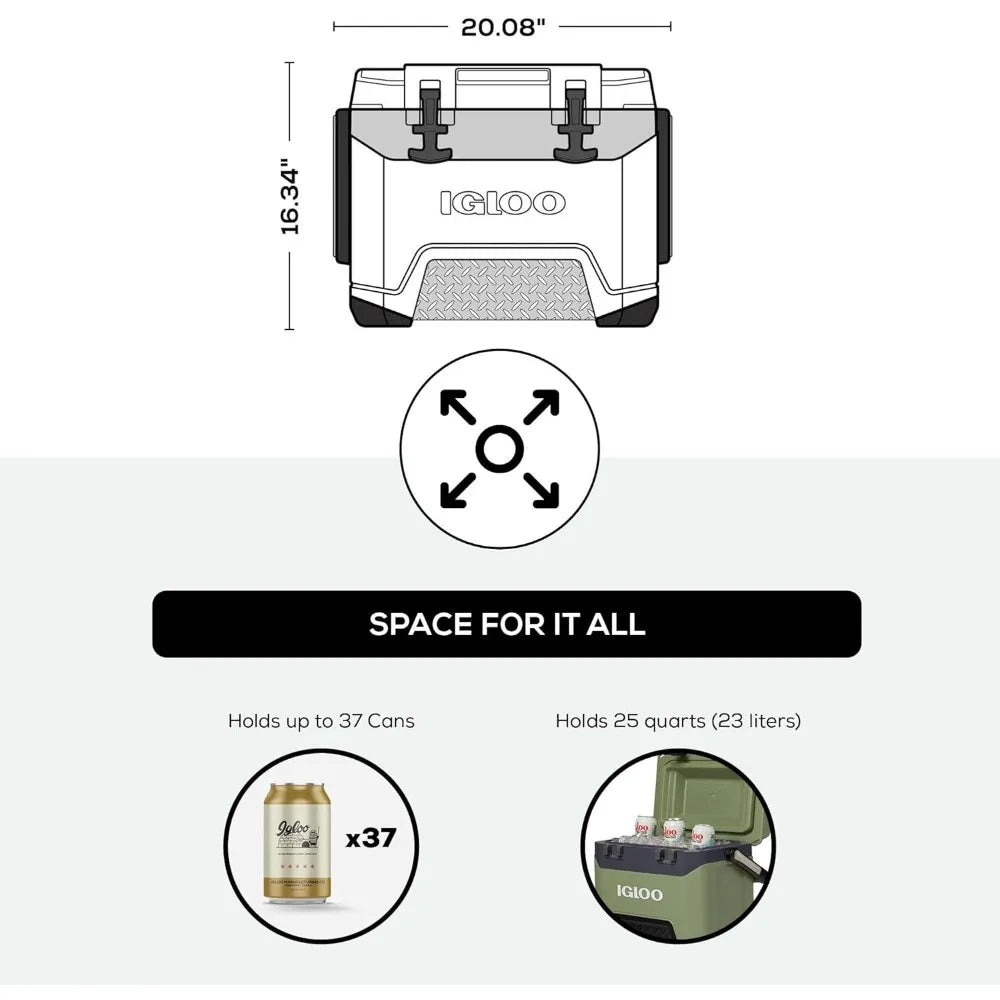 BMX Hard Cooler Heavy Duty Blow Molded Construction For Rugged Outdoor Use Long Ice Retention