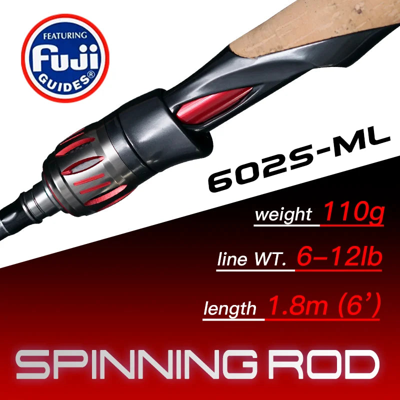 SeaSir Repeater Spinning And Casting Rod With Fuji O Guides Carbon Blank High Sensitivity Cork Handle 6 Kg Drag