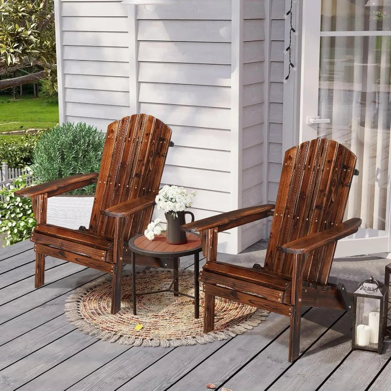 Folding Adirondack Chair Set Of 4 For Patio And Garden