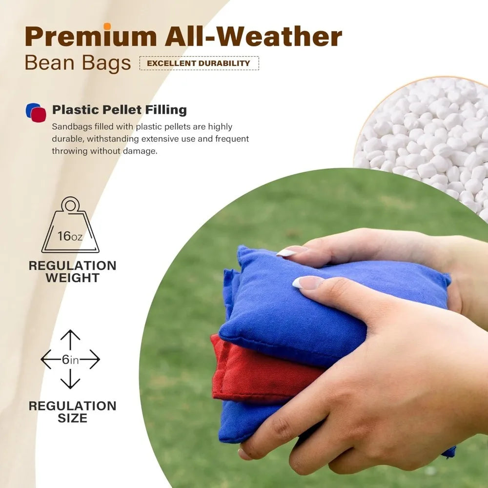 Hot-Sell Outdoors Cornhole Board Set Includes 8 Toss Bags