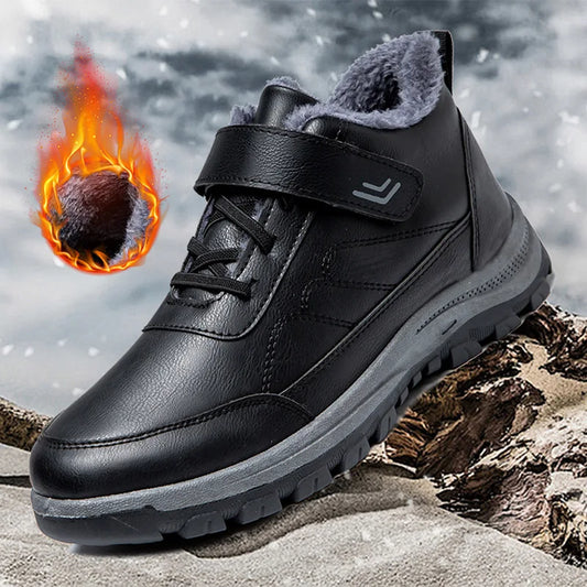 Winter New Style Cotton Shoes Outdoor Casual Snow Boots Mens Season High-top for the Elderly