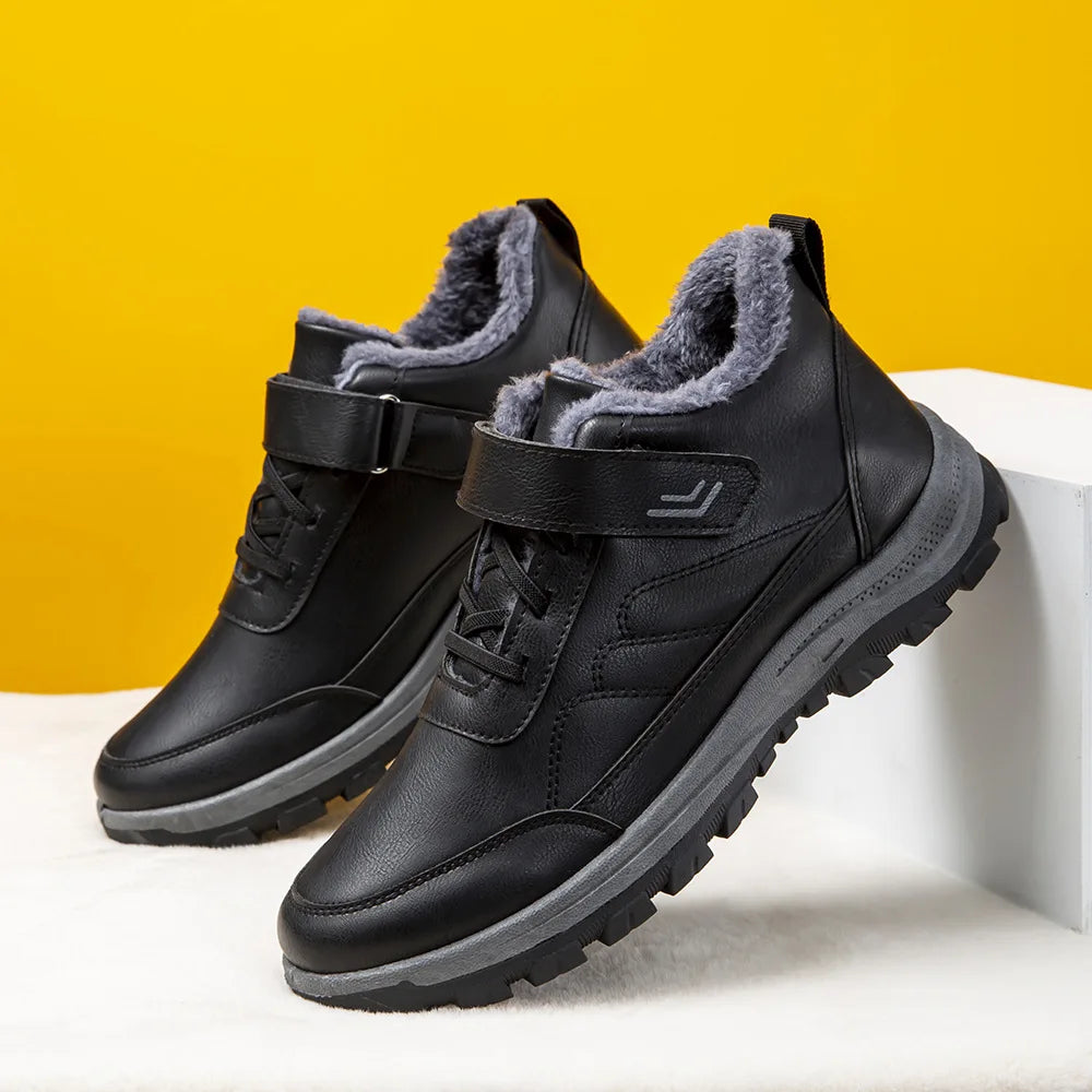 Winter New Style Cotton Shoes Outdoor Casual Snow Boots Mens Season High-top for the Elderly