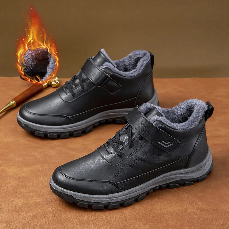 Winter New Style Cotton Shoes Outdoor Casual Snow Boots Mens Season High-top for the Elderly