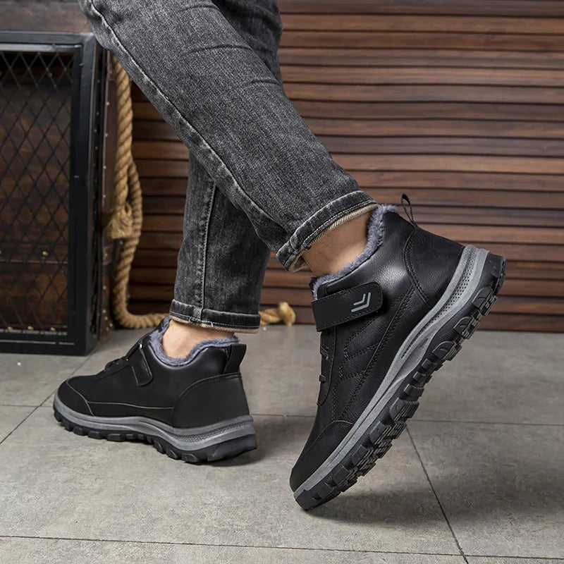 Winter New Style Cotton Shoes Outdoor Casual Snow Boots Mens Season High-top for the Elderly