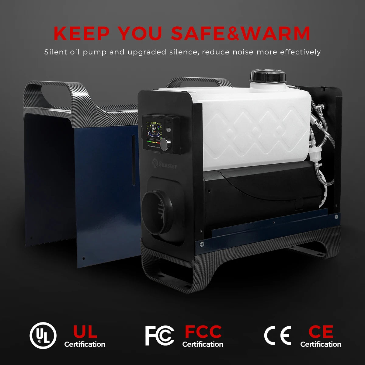 12V 24V 220V 8KW Diesel Air Heater with APP Remote Control &LCD Monitor Parking Night heater for Car RV  Camper Tent Garage Home