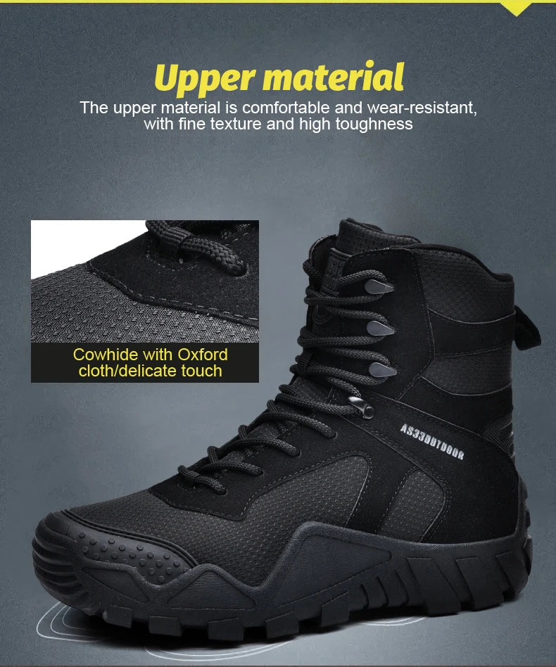Men's waterproof hiking boots, lightweight outdoor work boots, stylish and durable hiking boots