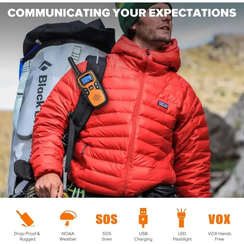 Walkie Talkies for Adults Long Range-Handheld 2 Way Radios Rechargeable,Hiking Accessories Camping Gear High quality