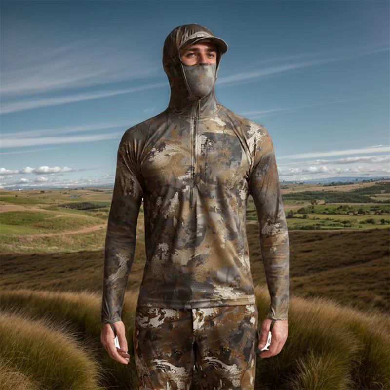 Ainfad Core Lightweight hoodie camouflage clothing Mask pullover hunting fishing hoodie