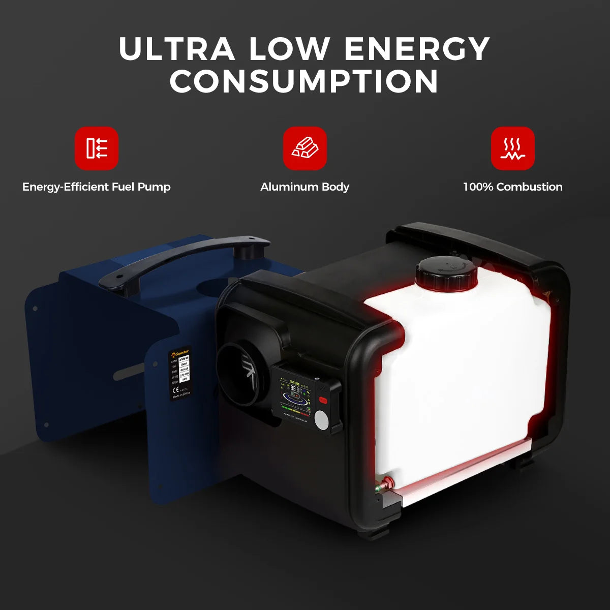 Sunster 8KW 12V&24V&110-240V Portable Diesel Air Heater APP Control Ultra quiet Night Parking Heater for RV car campervan tent