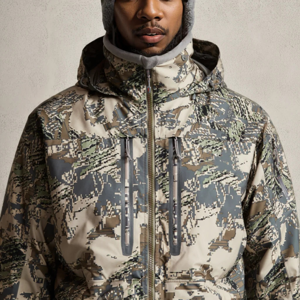 Hifad Men's winter camouflage outdoor clothing fishing hunting parka