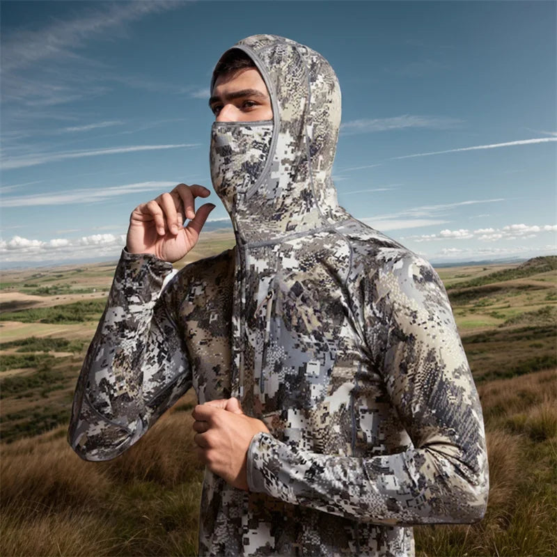 Ainfad Core Lightweight hoodie camouflage clothing Mask pullover hunting fishing hoodie