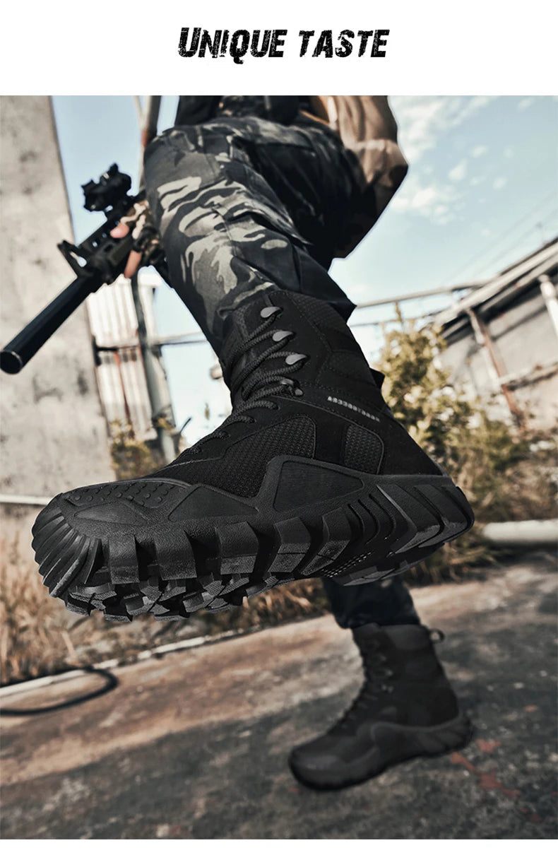 Men's waterproof hiking boots, lightweight outdoor work boots, stylish and durable hiking boots