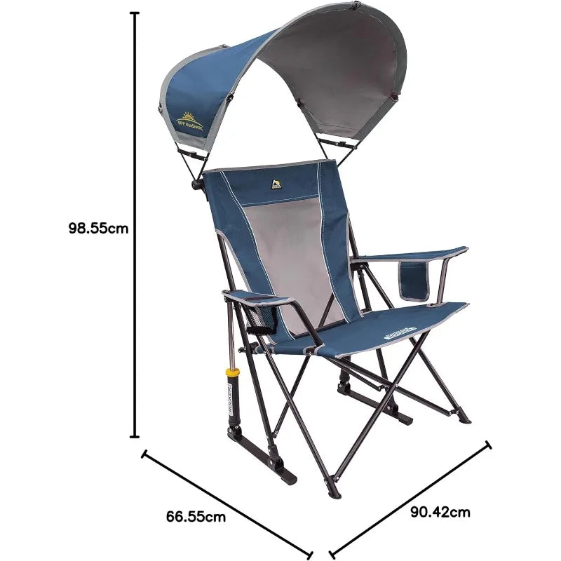 I Outdoor Sunshade Rocker Outdoor Rocking Chair with Canopy