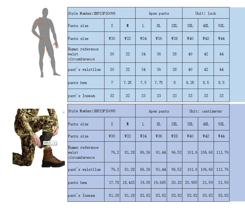 High quality Apex Pants Hunting Alpine Camouflage Outdoor Sports Apex Pants