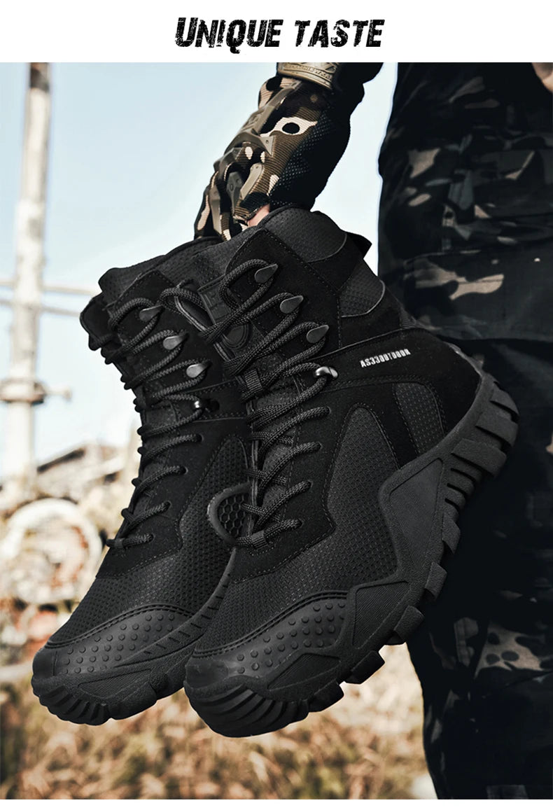 Men's waterproof hiking boots, lightweight outdoor work boots, stylish and durable hiking boots