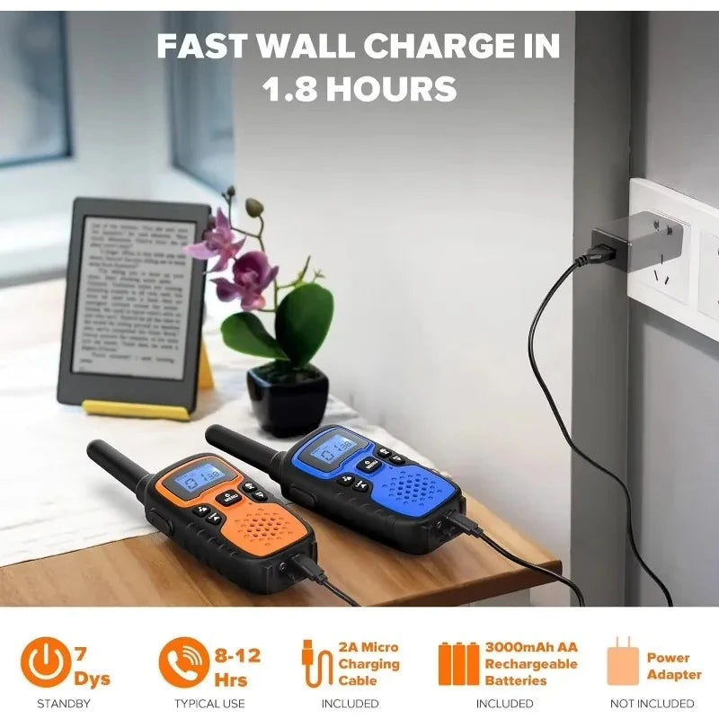 Walkie Talkies for Adults Long Range-Handheld 2 Way Radios Rechargeable,Hiking Accessories Camping Gear High quality