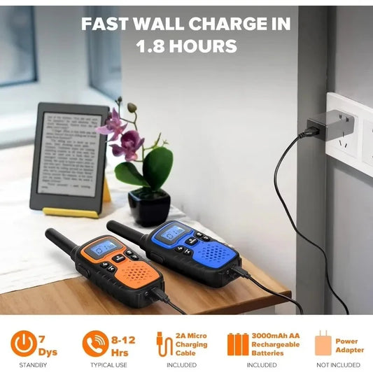 Walkie Talkies for Adults Long Range-Handheld 2 Way Radios Rechargeable,Hiking Accessories Camping Gear High quality