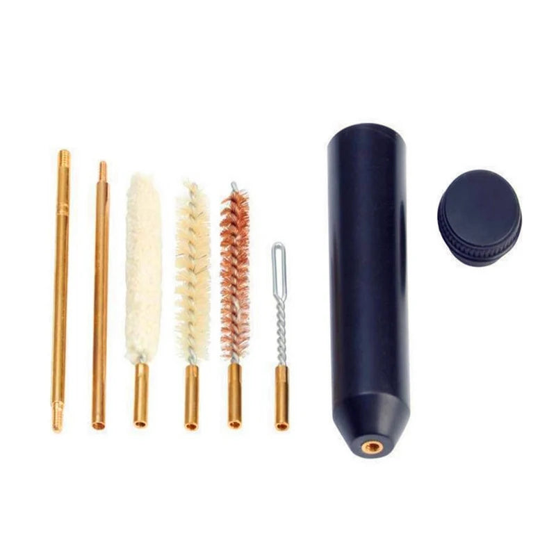7pcs  9 mm Black Pistol Cleaning Kit Hand Gun Rod Brush Gun Cleaning Tools 22/45/357/9 mm