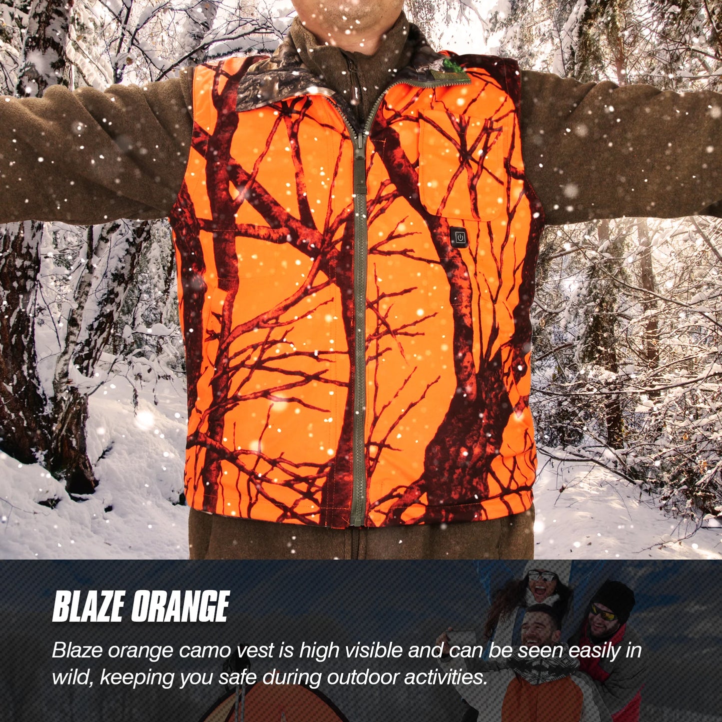 Camouflage Graphene Heated Vest Warm Sleeveless Jacket Winter USB Electric Thermal Vest Heating Outdoor Hunting Vest Coat