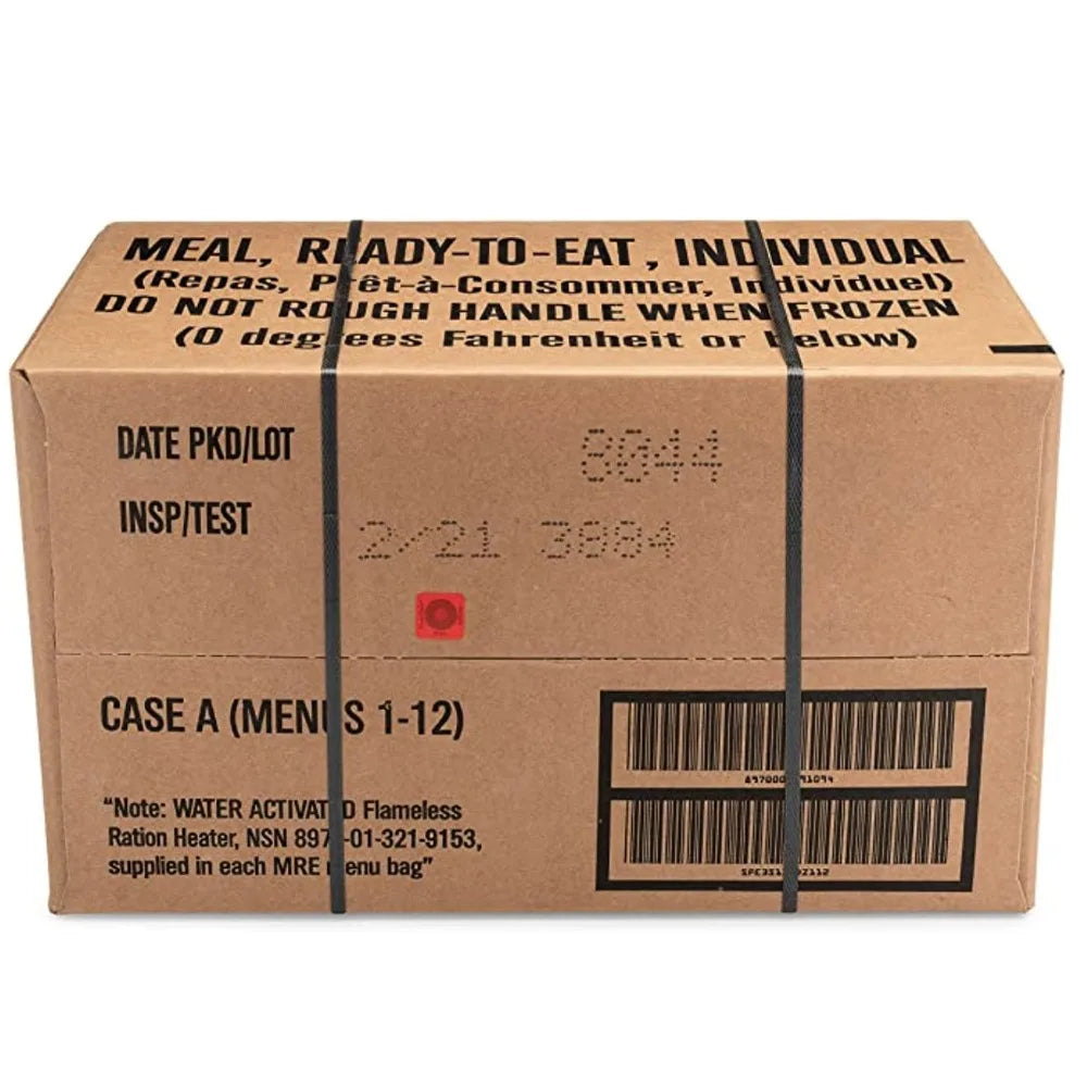 1 Unit 24ct Military Surplus MREs – Meals Ready to Eat 2021,Inspect A+B Case Bundle,Menus 1-24 – for Camping, Hiking,Emergencies