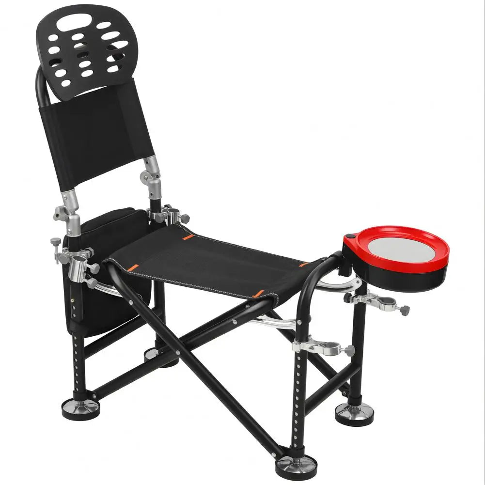 13 Gear Rise Fall 21cm Adjustment Fishing Chair with Backrest Rod Holder Folding Fishing Deck Chair Fisherman Gift