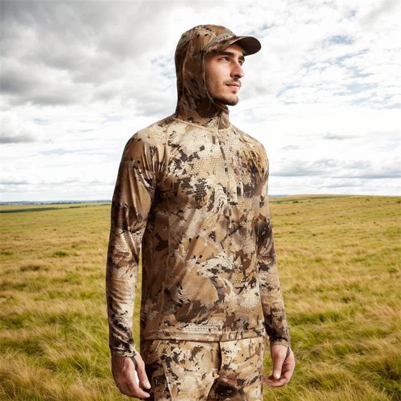 Ainfad Core Lightweight hoodie camouflage clothing Mask pullover hunting fishing hoodie