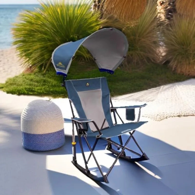 I Outdoor Sunshade Rocker Outdoor Rocking Chair with Canopy