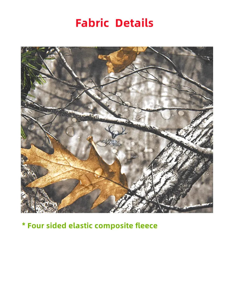 Autumn Winter Extra Thick Keep-Warm Men's Bionic Camouflage Hunting Vest Wind Waterproof Outdoor Sports Hiking Climbing Vest