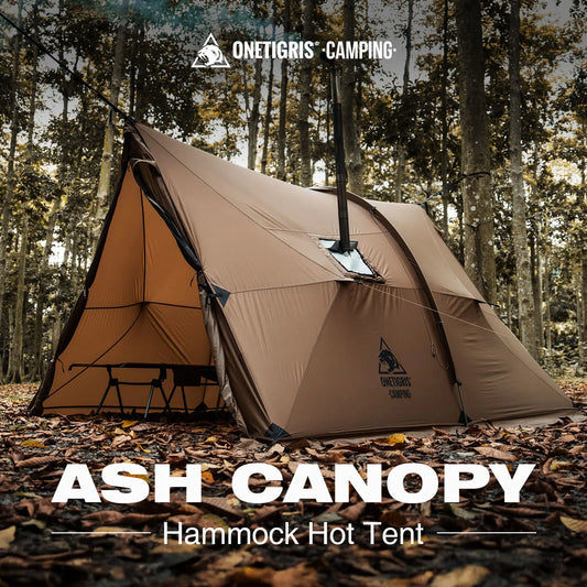 Onetigris ASH Hammock Canopy 4 Person Camping Hot Tent with Stove Jack 4 Season Waterproof Windproof for Survivalist Hiking