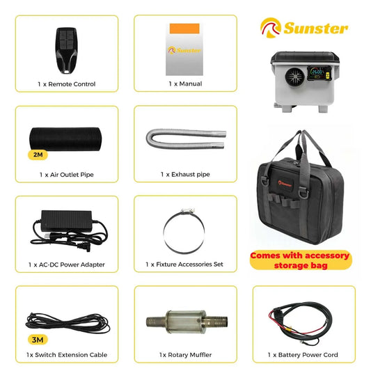 Sunster 8KW Diesel Air Heater for RV Camping Bluetooth App
