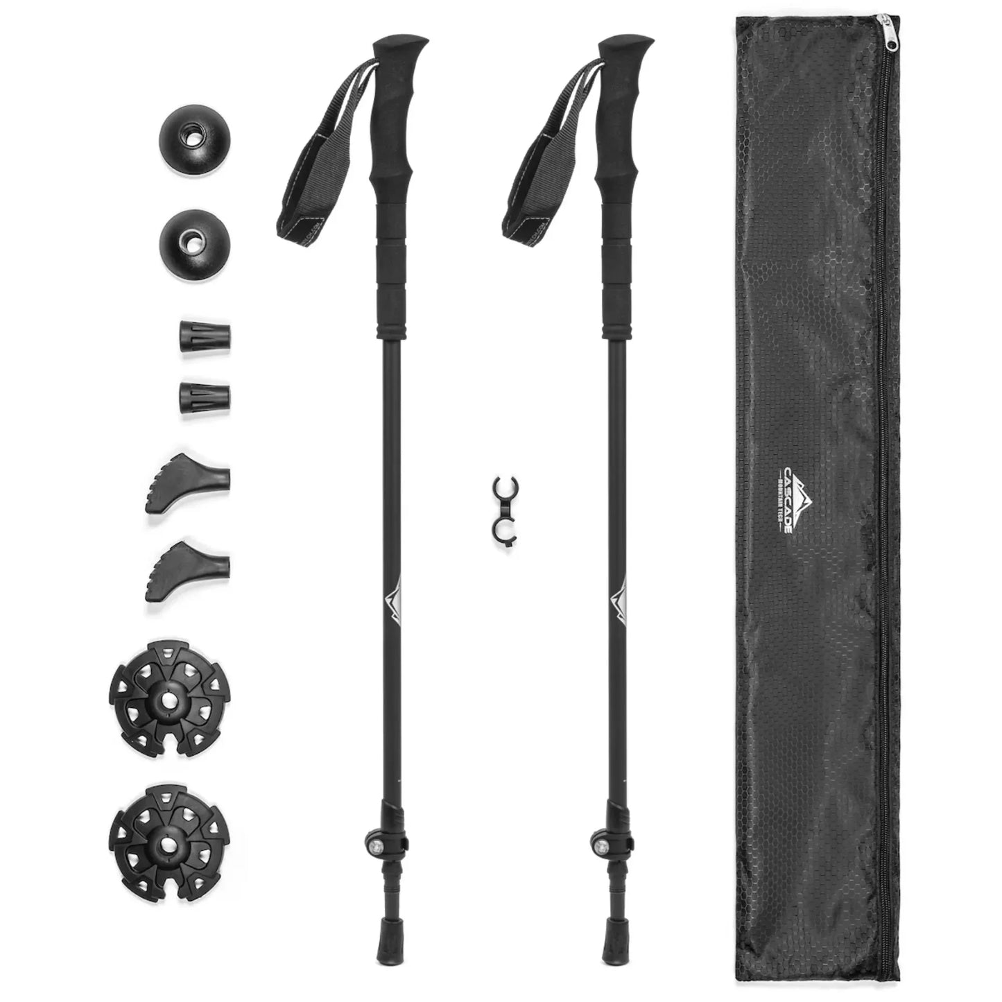 Ultralight Carbon Fiber Quick Lock EVA Grip Trekking Poles, Walking or Hiking,Adjustable length