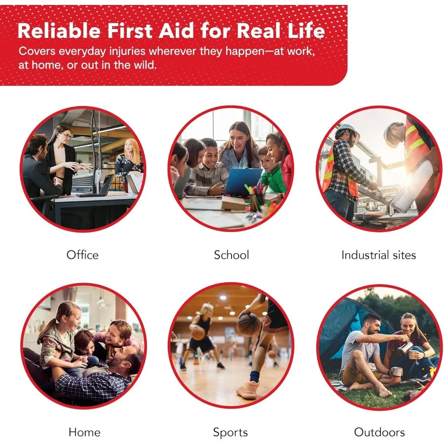 Swiss Safe 2in1 First Aid Kit for Car Travel Home Businesses Bonus Mini Kit for Medical Emergency Aid Survival Camping FSA HSA