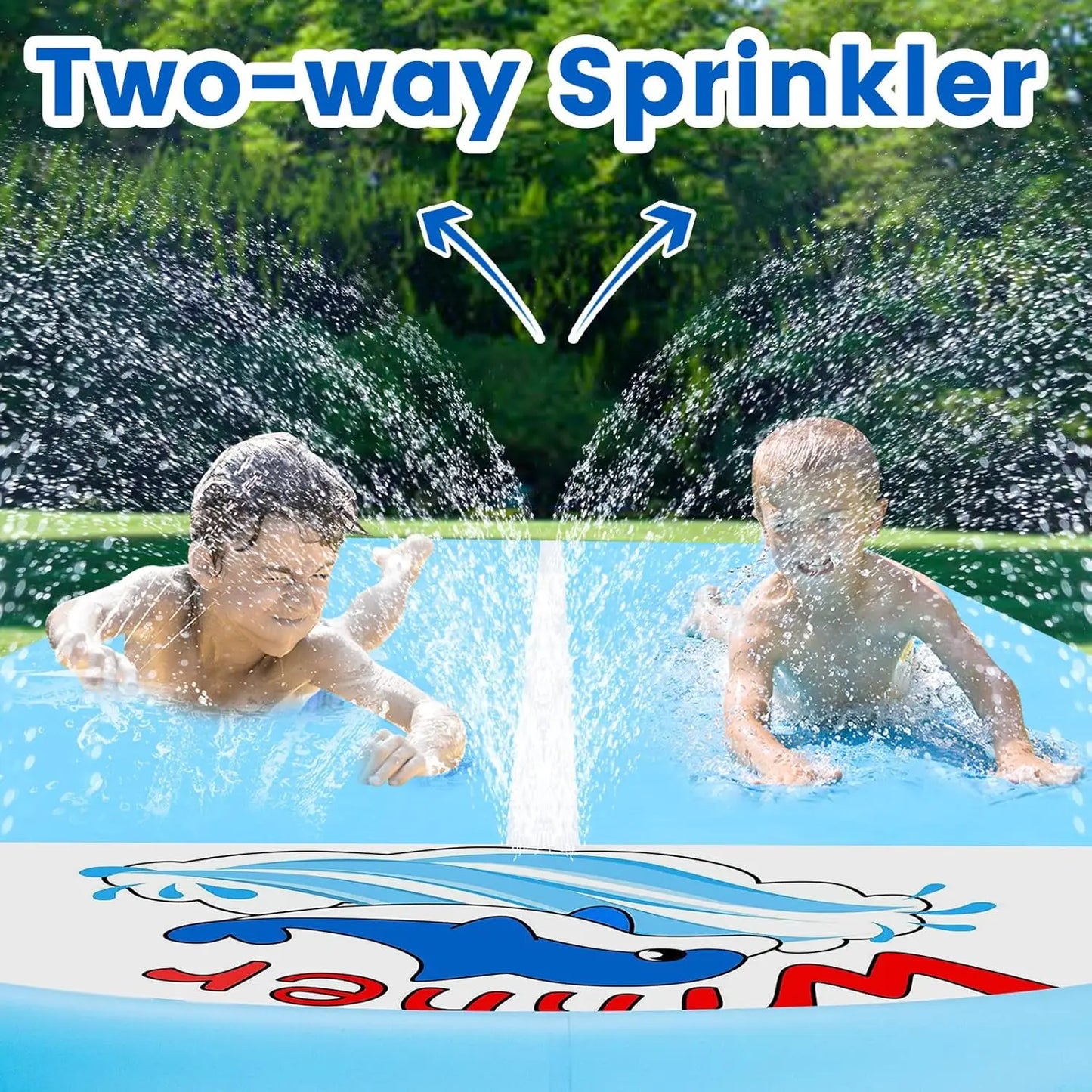 30ft Slip Splash and Slide, Heavy Duty Lawn Water Slide, Extra Long Slip Water Slides with 2 Bodyboards for Kids Adults Toy with