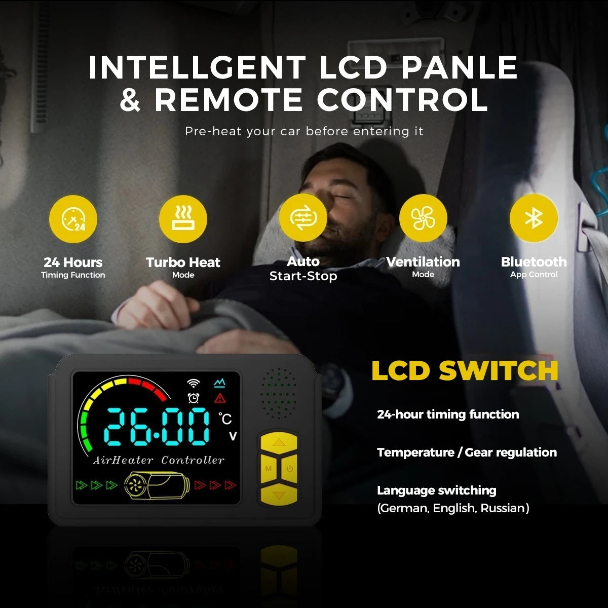Sunster 8KW Diesel Air Heater for RV Camping Bluetooth App