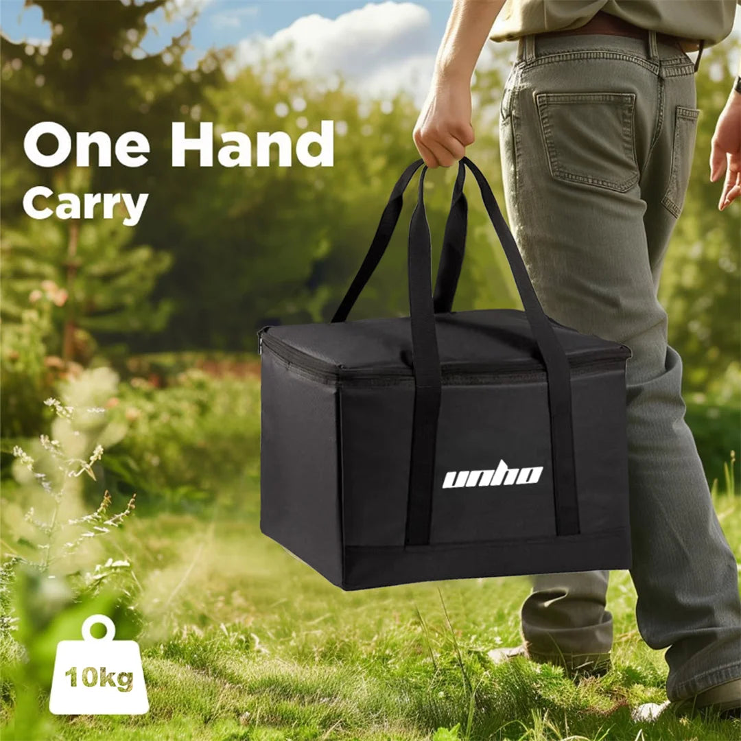 Hot Tent Stove, unho Wood Burning Stove, Portable Wood Stove with 6 Stainless Chimney Pipes for Outdoor Heating & Cooking