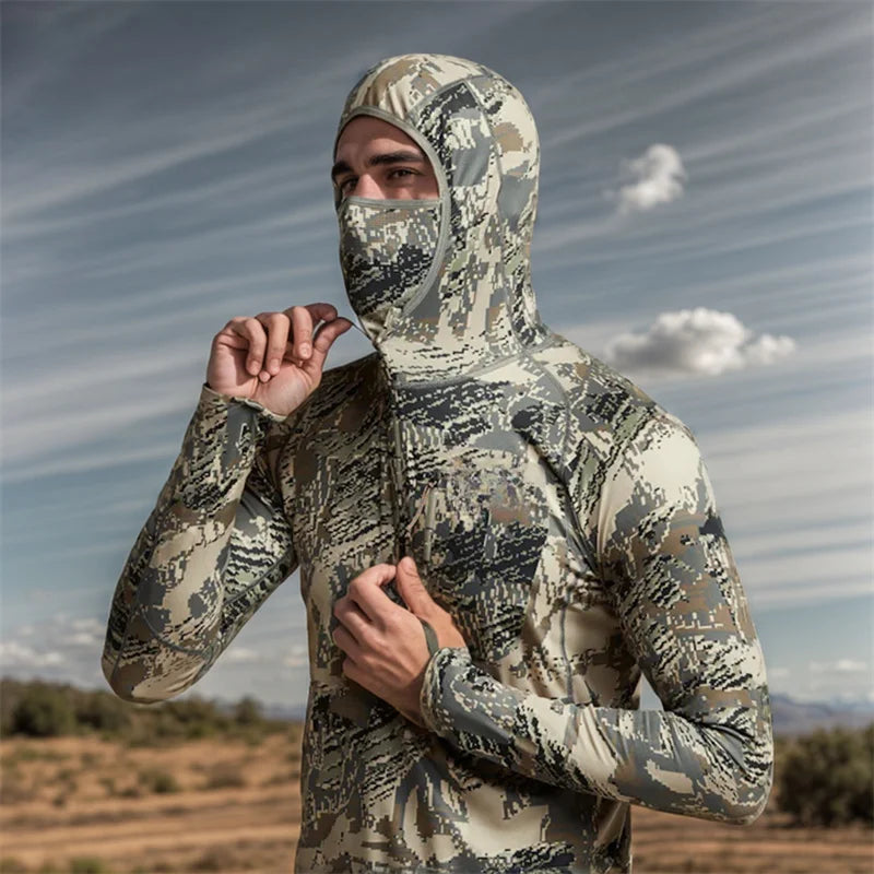 Ainfad Core Lightweight hoodie camouflage clothing Mask pullover hunting fishing hoodie