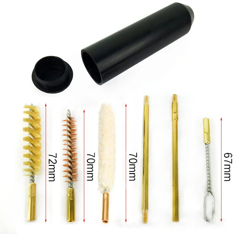 7pcs  9 mm Black Pistol Cleaning Kit Hand Gun Rod Brush Gun Cleaning Tools 22/45/357/9 mm