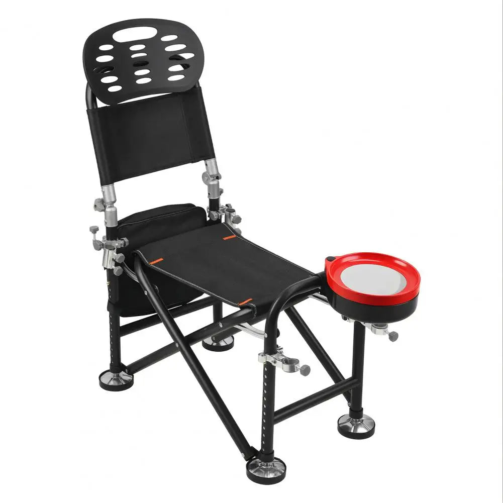 13 Gear Rise Fall 21cm Adjustment Fishing Chair with Backrest Rod Holder Folding Fishing Deck Chair Fisherman Gift