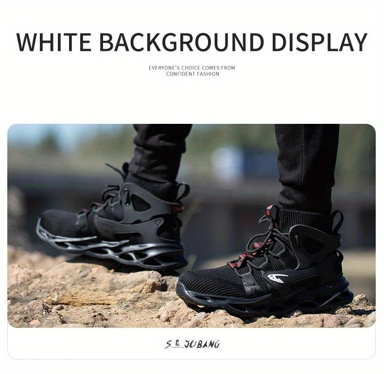 Fashionable breathable anti-smash and anti-puncture safety shoes